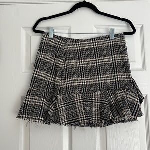 Zara Tweed Plaid skirt